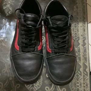 Mens Black and red Vans - Available